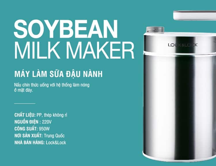 Máy Làm Sữa Đậu Nành Lock&Lock EDJJ-500 (1.5L) - Bạc